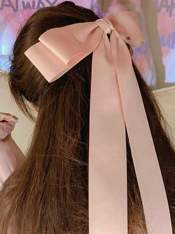 U1【Valentine's Day Gift】Pink Large Bow Ribbon Accessory Stylish and Elegant Design | Musebree - Musebree