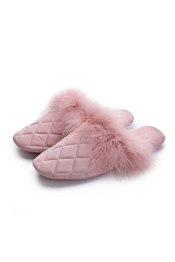 Z Fluffy warm plush fashionable delicate slippers | Musebree - Musebree