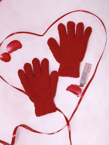 【Valentine's Day】Solid Color Soft Plush Warm Winter Gloves | Musebree