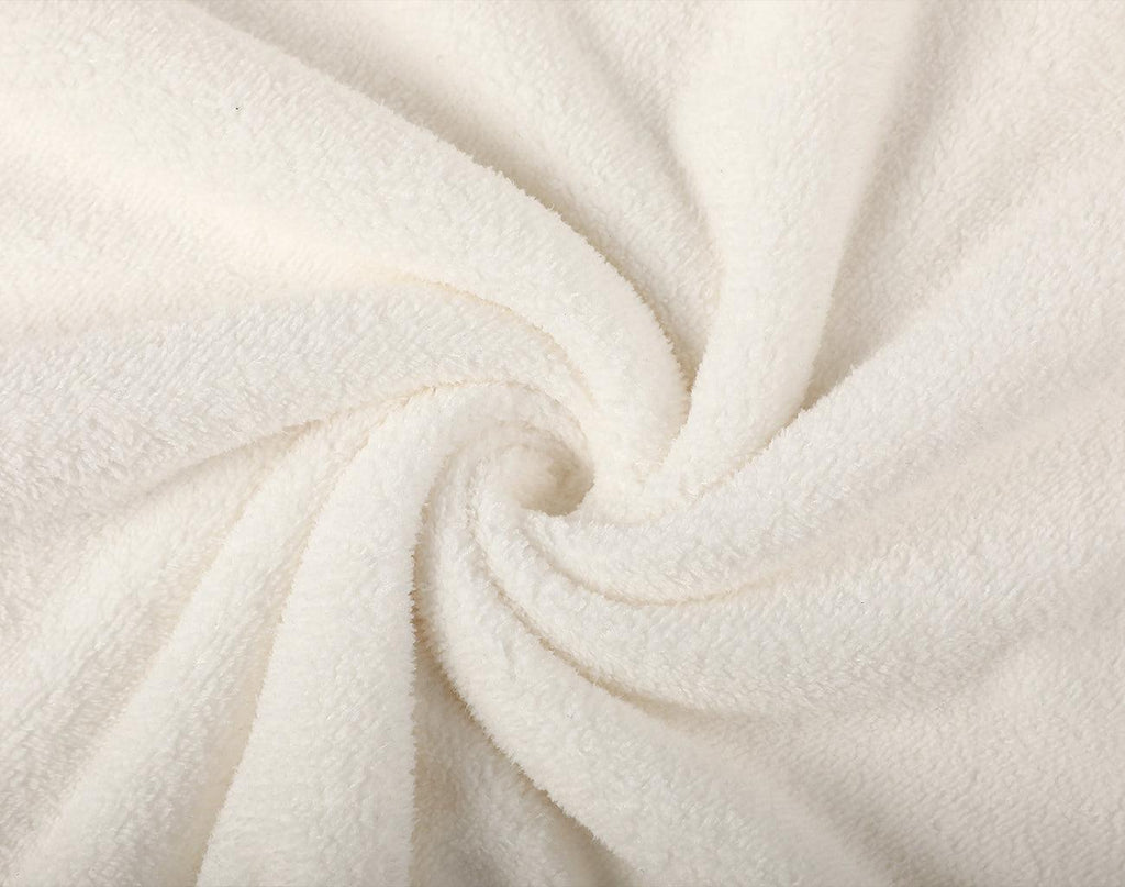 Y Women's Simple Premium Stretchy White Bathrobe | Musebree - Musebree