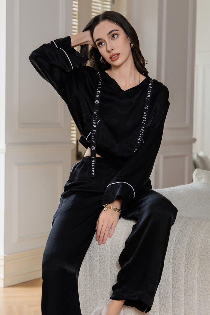 Z Black Premium Minimalist Sporty Hooded Loungewear Set Can Go Out | Musebree - Musebree