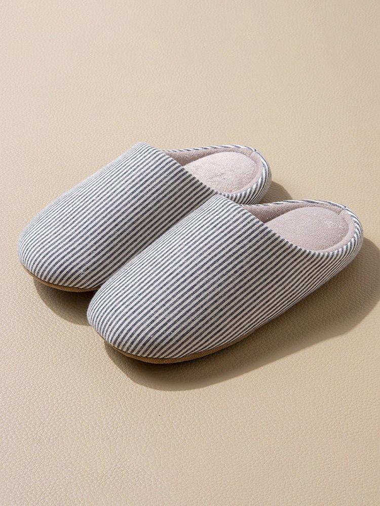 Z Stylish striped warm and cosy house slippers | Musebree - Musebree