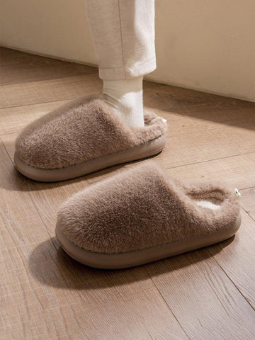 Z Winter plush thick bottom warm non-slip cotton slippers | Musebree - Musebree