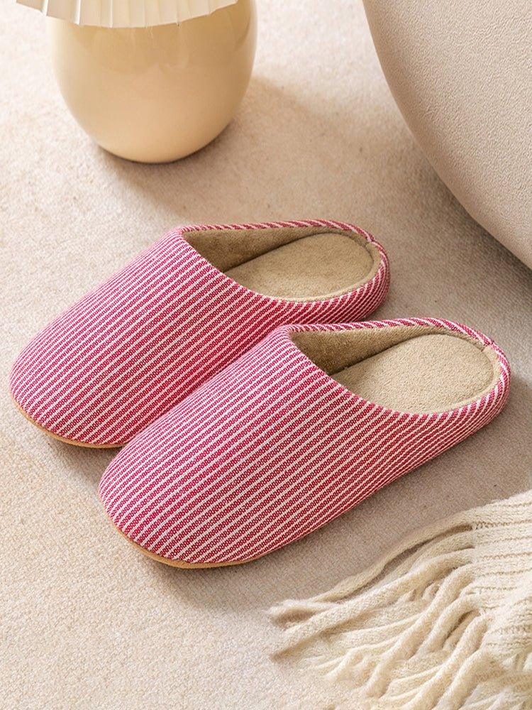 Z Stylish striped warm and cosy house slippers | Musebree - Musebree