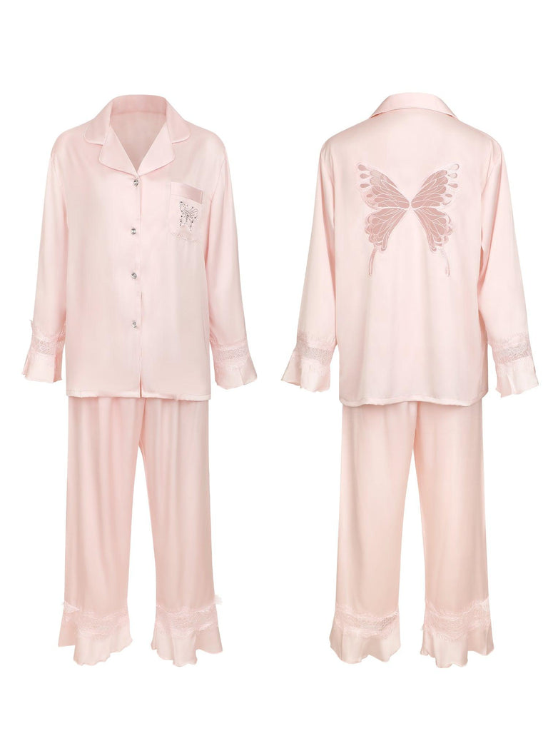 A【Valentine's Day】Sexy Back Butterfly Cutout Design Loungewear Sets | Musebree - Musebree