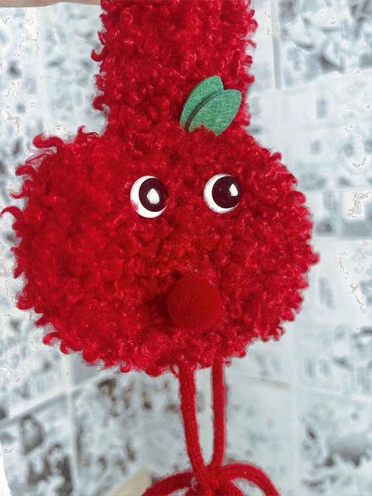 U1【Valentine's Day Gift】Cozy and Warm Red Plush Apple Earmuffs | Musebree - Musebree