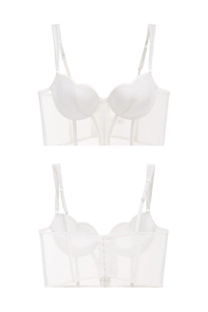 Z Classic Push-Up Bra with Simple White Mesh for Slimming | Musebree - Musebree