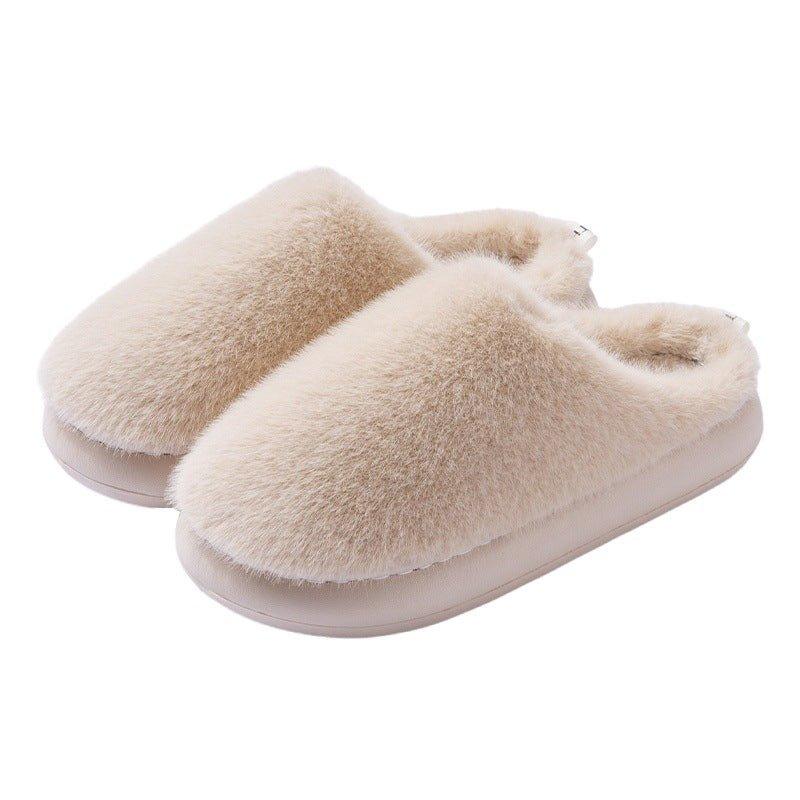 Z Winter plush thick bottom warm non-slip cotton slippers | Musebree - Musebree