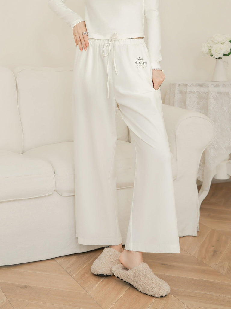 V Elegant Princess White Pants Classic and Romantic Design | Musebree - Musebree