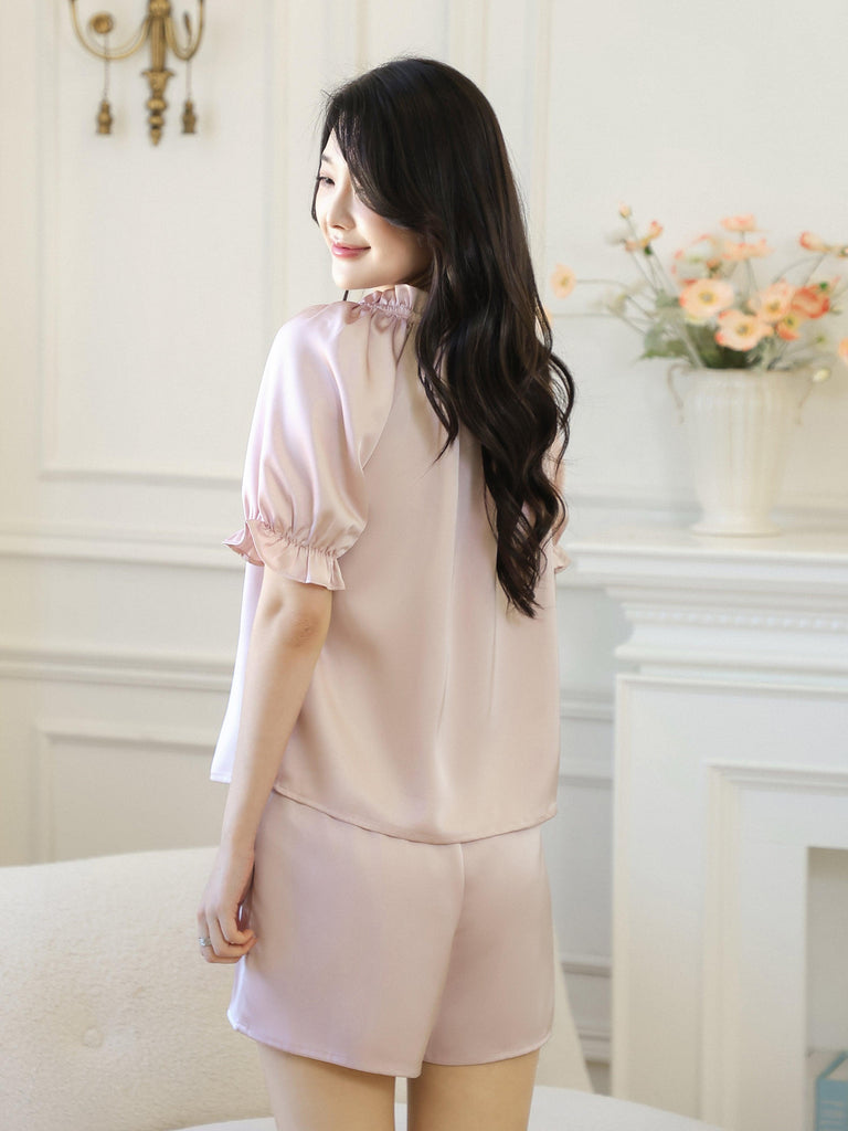 V Minimalist Luxury Noble Princess Tulip Pajama Set | Musebree - Musebree