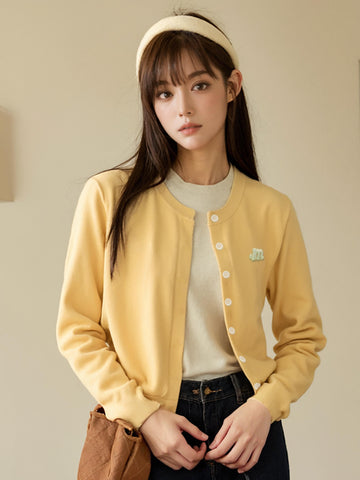 A Yellow Knitted Cardigan Soft Cozy Casual Lounge Wear | Musebree - Musebree